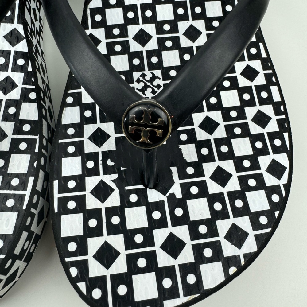 Tory Burch Black and White Sandals - Picture 2 of 14